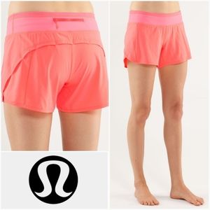 LULULEMON 4 Turbo Run Short Size 4 Flash Light Pink